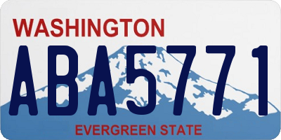 WA license plate ABA5771