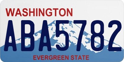 WA license plate ABA5782