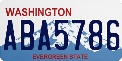 WA license plate ABA5786