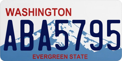 WA license plate ABA5795