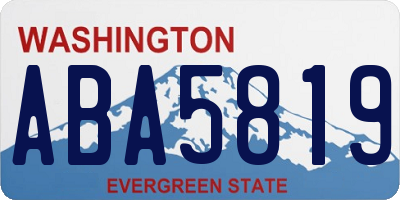 WA license plate ABA5819