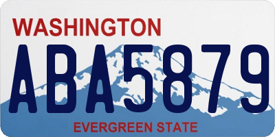 WA license plate ABA5879
