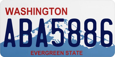 WA license plate ABA5886