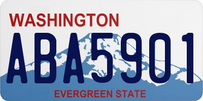 WA license plate ABA5901