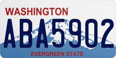 WA license plate ABA5902