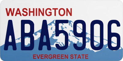 WA license plate ABA5906