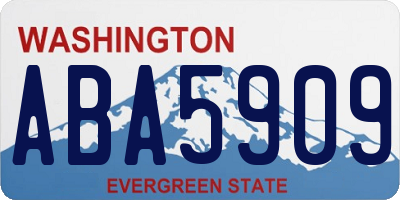 WA license plate ABA5909