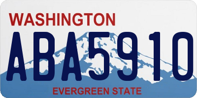 WA license plate ABA5910