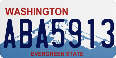 WA license plate ABA5913
