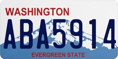 WA license plate ABA5914
