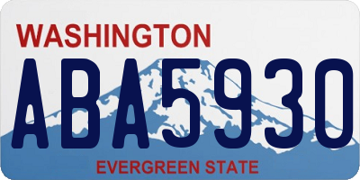 WA license plate ABA5930