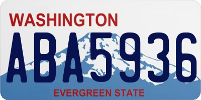 WA license plate ABA5936