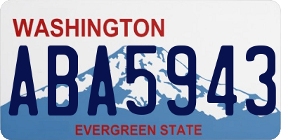WA license plate ABA5943