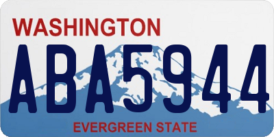 WA license plate ABA5944