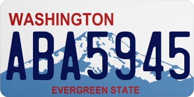 WA license plate ABA5945