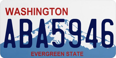WA license plate ABA5946