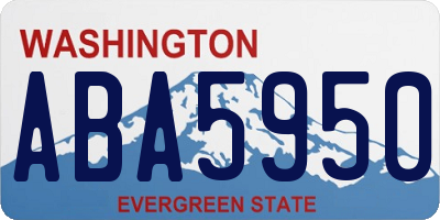 WA license plate ABA5950