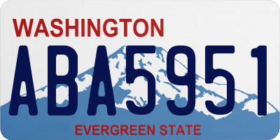 WA license plate ABA5951
