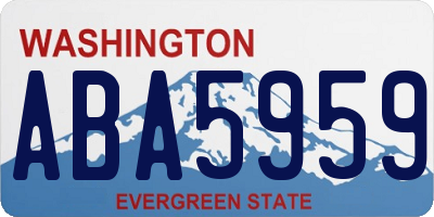WA license plate ABA5959