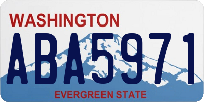 WA license plate ABA5971