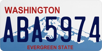 WA license plate ABA5974