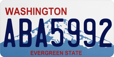 WA license plate ABA5992
