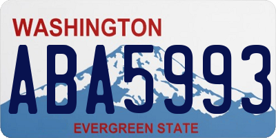 WA license plate ABA5993