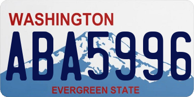 WA license plate ABA5996