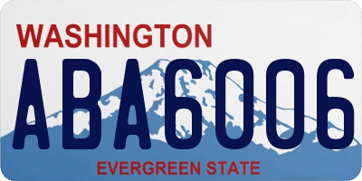WA license plate ABA6006
