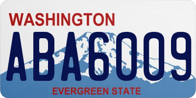 WA license plate ABA6009