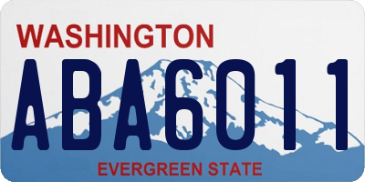 WA license plate ABA6011