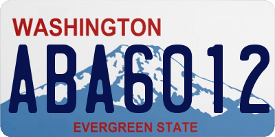 WA license plate ABA6012