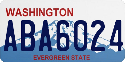 WA license plate ABA6024