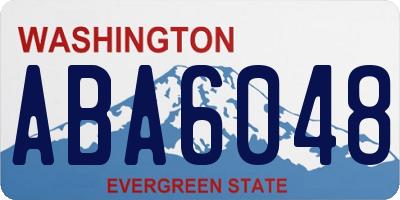 WA license plate ABA6048