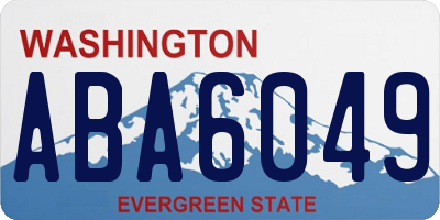 WA license plate ABA6049