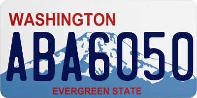 WA license plate ABA6050