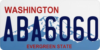 WA license plate ABA6060