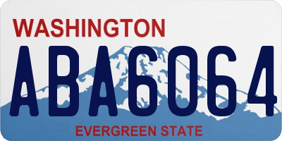 WA license plate ABA6064