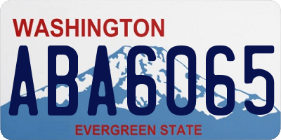 WA license plate ABA6065