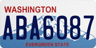 WA license plate ABA6087