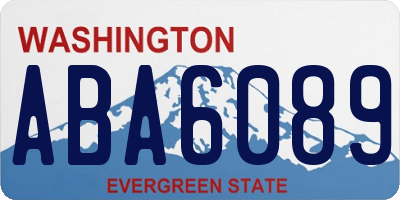 WA license plate ABA6089