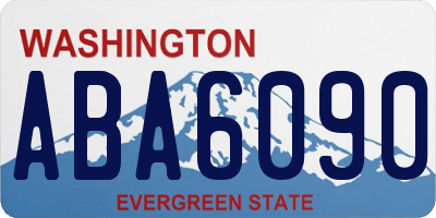 WA license plate ABA6090