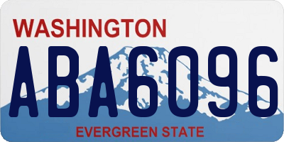 WA license plate ABA6096