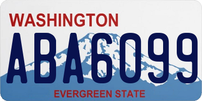 WA license plate ABA6099