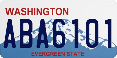 WA license plate ABA6101