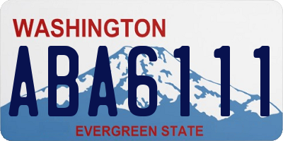 WA license plate ABA6111