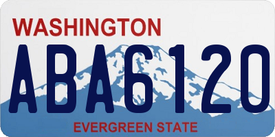 WA license plate ABA6120