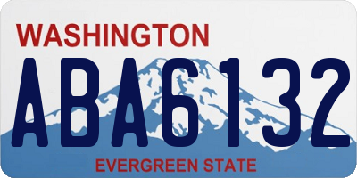 WA license plate ABA6132