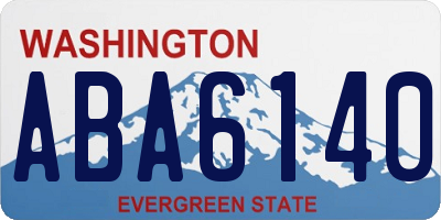 WA license plate ABA6140