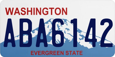 WA license plate ABA6142